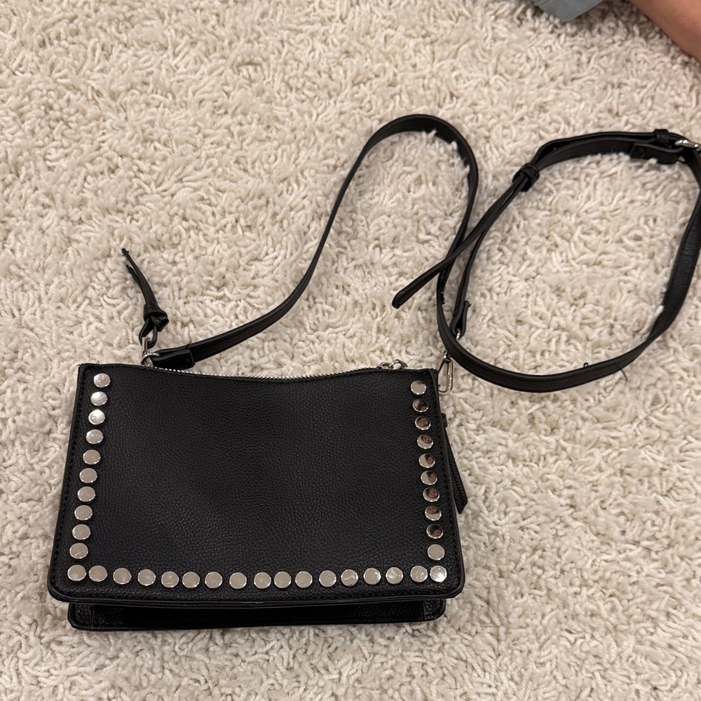 Black Studded Crossbody Bag